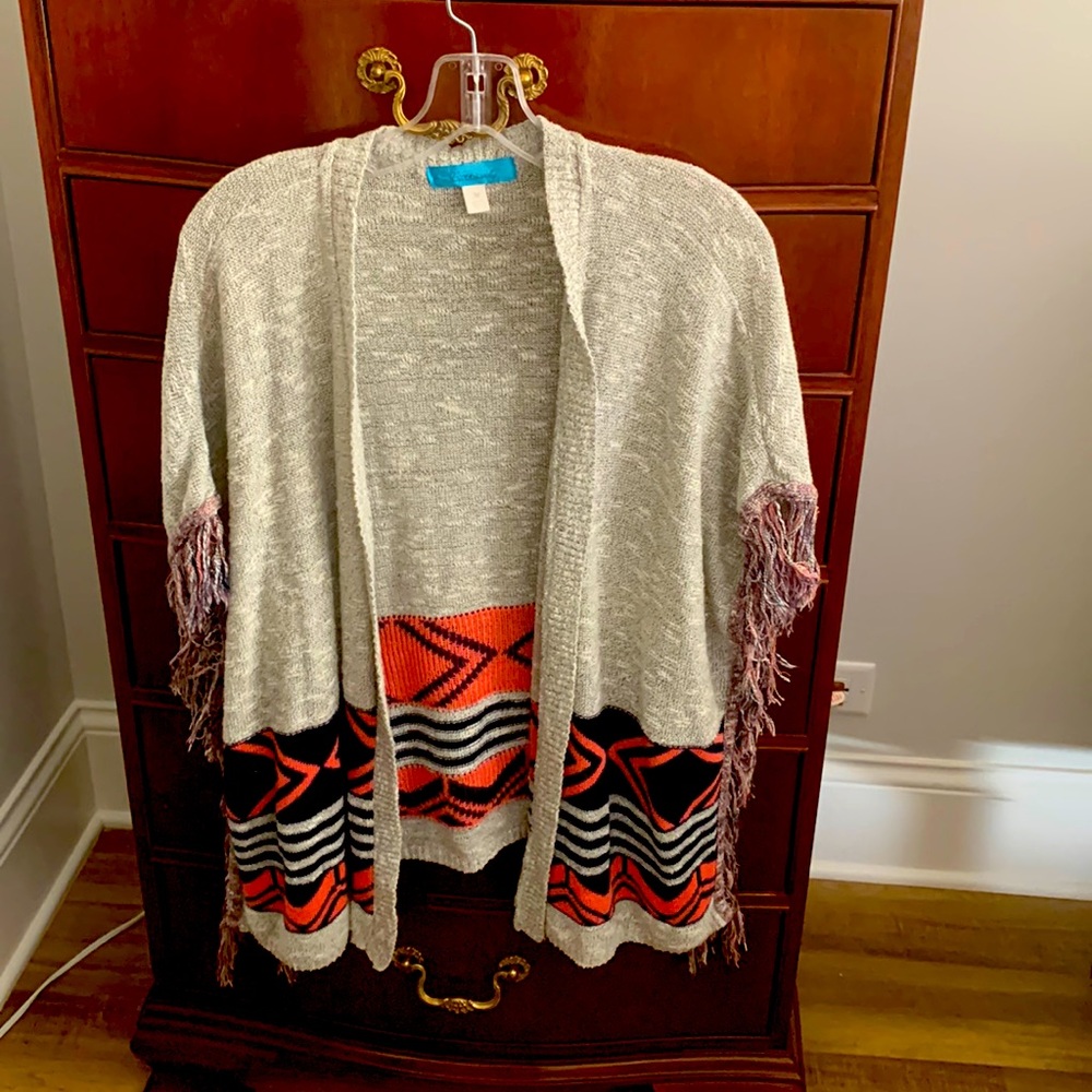 Poncho type sweater